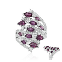 Anillo en plata con Rodolita