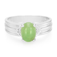 Anillo en plata con Crisoprasa imperial