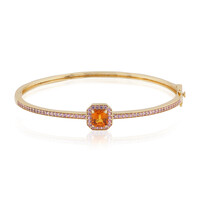 Brazalete en oro con Zafiro naranja de Ban Ka Cha
