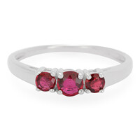 Anillo en plata con Rubí de Malawi