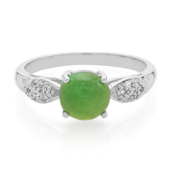 Anillo en plata con Crisoprasa imperial
