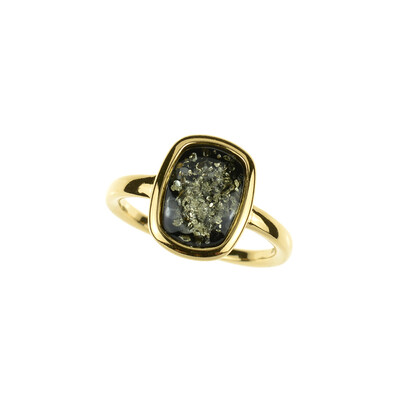 Anillo en plata con Ámbar báltico (dagen)