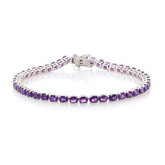 Brazalete en plata con Amatista de Zambia