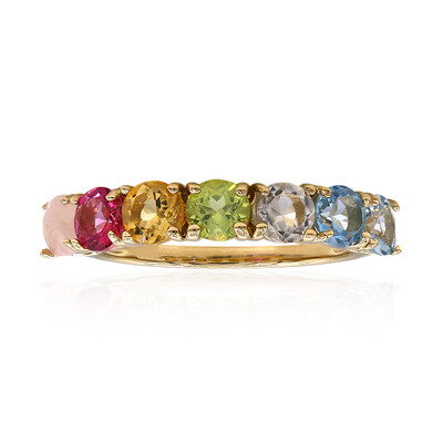 Anillo en plata con Topacio azul cielo