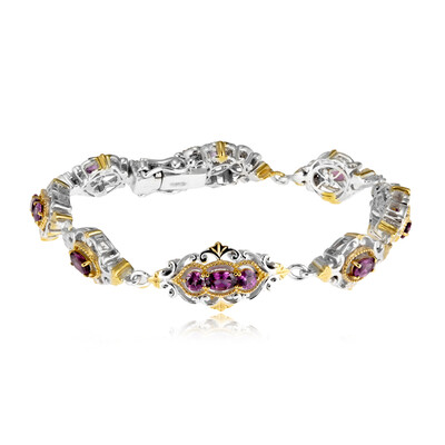 Brazalete en plata con Granate púrpura cambiante (Gems en Vogue)
