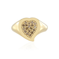 Anillo en plata con Diamante chocolate I2