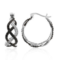 Pendientes en plata con Espinela negra
