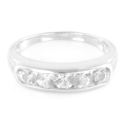 Anillo en plata con Zafiro blanco
