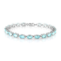Brazalete en plata con Apatita azul
