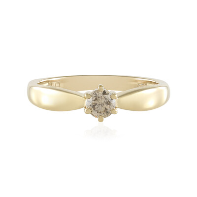 Anillo en oro con Diamante chocolate I2