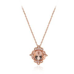 Collar en oro con Morganita AAA
