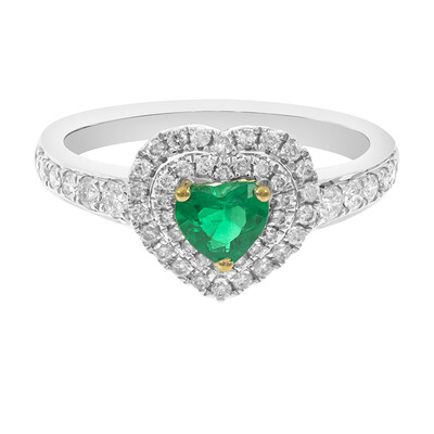 Anillo en oro con Esmeralda de Colombia (CIRARI)