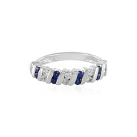Anillo en plata con Zafiro azul