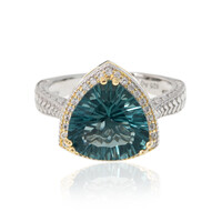 Anillo en plata con Fluorita azul petróleo (Dallas Prince Designs)