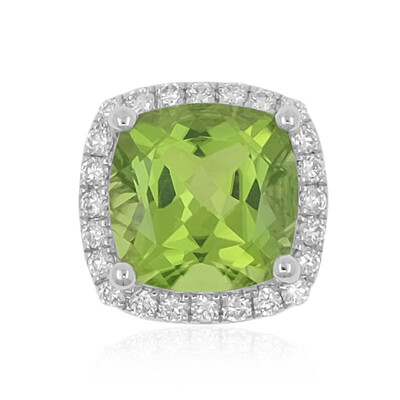 Colgante en platino con Peridoto