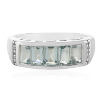 Anillo en plata con Aguamarina