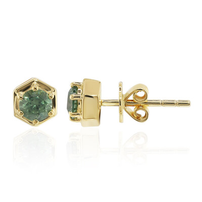 Pendientes en oro con Demantoide de Madagascar (John Ferry)