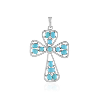 Colgante en plata con Turquesa bella durmiente