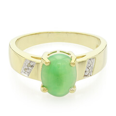 Anillo en plata con Crisoprasa imperial