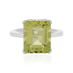Anillo en plata con Quarzo limón
