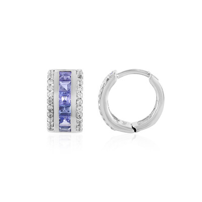 Pendientes en plata con Tanzanita
