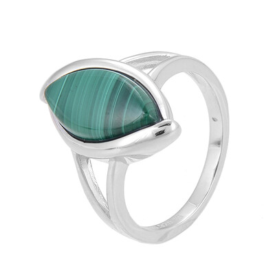 Anillo en plata con Malaquita