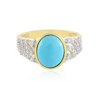 Anillo en plata con Turquesa bella durmiente