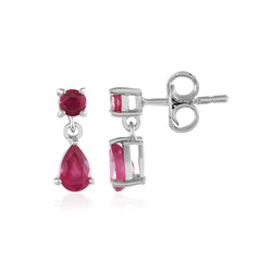 Pendientes en plata con Rubí de Madagascar