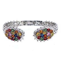 Brazalete en plata con Zafiro (Dallas Prince Designs)