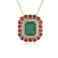 Collar en plata con Esmeralda de Zambia (Gems en Vogue)