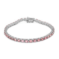 Brazalete en plata con Turmalina rosa de Brasil