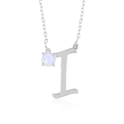 Collar en plata con Piedra de Luna arcoíris