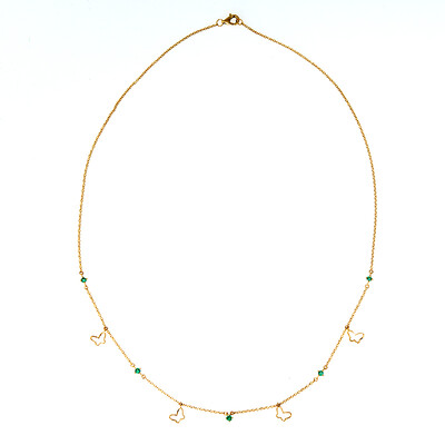 Collar en oro con Esmeralda de Zambia AAA (de Melo)