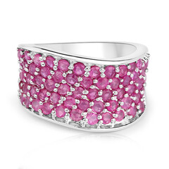 Anillo en plata con Rubí