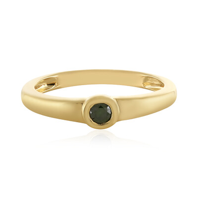Anillo en plata con Diamante I3 verde