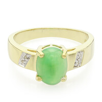 Anillo en plata con Crisoprasa imperial
