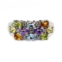 Anillo en plata con Citrino de color limón