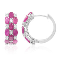 Pendientes en plata con Rubí de Mozambique