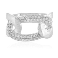 Anillo en plata con Topacio blanco