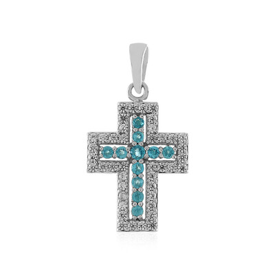 Colgante en plata con Apatita azul