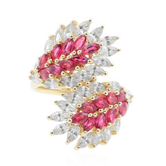 Anillo en oro con Espinela roja de Birmania (de Melo)