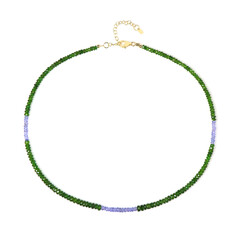 Collar en plata con Diópsido de Rusia