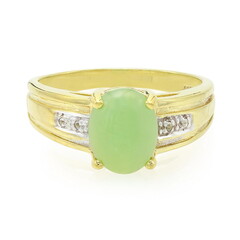 Anillo en plata con Crisoprasa imperial