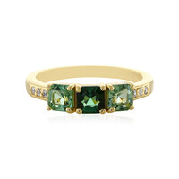 Anillo en plata con Turmalina neón de Nigeria