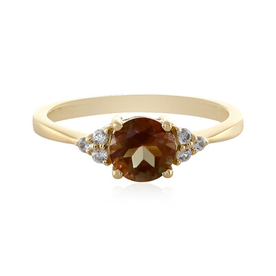 Anillo en oro con Piedra del sol de Oregón