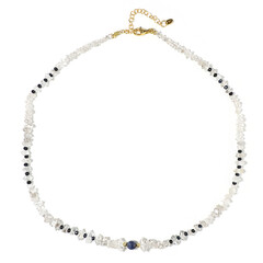 Collar en plata con Zafiro azul de Madagascar