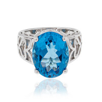 Anillo en plata con Topacio de Marambaia