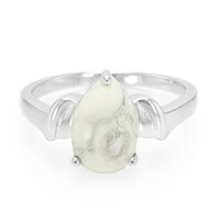 Anillo en plata con Howlita