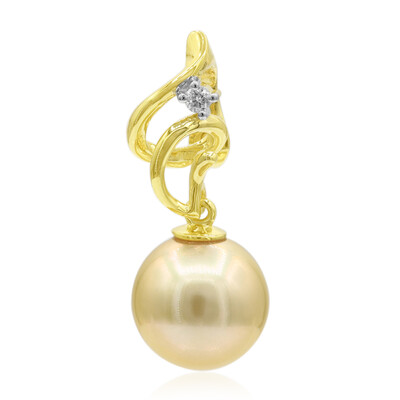Colgante en oro con Perla dorada del mar del sur (TPC)