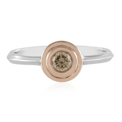 Anillo en oro con Diamante champán SI2